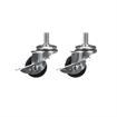 Picture of Caster Kit, Medium Duty 1/2-13 x 1" Threaded Stem Caster With 2" Blue Polyolefin Wheel, 4 Brake In Retail Box