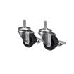 Picture of Caster Kit, Medium Duty 1/2-13 x 1" Threaded Stem Caster With 2" Blue Polyolefin Wheel, 4 Brake In Retail Box