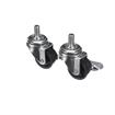 Picture of Caster Kit, Medium Duty 1/2-13 x 1" Threaded Stem Caster With 2" Blue Polyolefin Wheel, 4 Brake In Retail Box