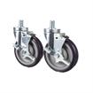 Picture of Caster Kit, Medium Duty 3/4-10 x 1" Threaded Stem Caster With 5" Blue Polyurethane Wheel, 4 Brake In Retail Box