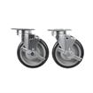 Picture of Caster Kit, Medium Duty 3-1/2" x 3-1/2"  Plate Caster With 5" Blue Polyurethane Wheel, 4 Brake In Retail Box