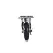 Picture of Caster Kit, Medium Duty 3-1/2" x 3-1/2"  Plate Caster With 5" Blue Polyurethane Wheel, 4 Brake In Retail Box