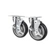 Picture of Caster Kit, Medium Duty 3-1/2" x 3-1/2"  Plate Caster With 5" Blue Polyurethane Wheel, 4 Brake In Retail Box