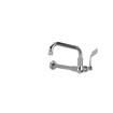 Picture of Encore® Brass Chrome Plated Single Wall Mount Wok Range Faucet with 8" Swivel Spout and 4" Wrist Blade Handles