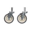 Picture of Caster Kit, Medium Duty .846" x 2-3/4" Spring Ring Stem Caster With 5" Gray Polyurethane Wheel, 2 Brake And 2 Non-Brake In Retail Box
