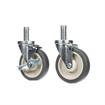 Picture of Caster Kit, Medium Duty .846" x 2-3/4" Spring Ring Stem Caster With 5" Gray Polyurethane Wheel, 2 Brake And 2 Non-Brake In Retail Box