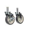 Picture of Caster Kit, Medium Duty .846" x 2-3/4" Spring Ring Stem Caster With 5" Gray Polyurethane Wheel, 2 Brake And 2 Non-Brake In Retail Box