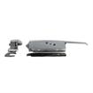 Picture of -1/8" to 3/8" Offset Polished Chrome Heavy Duty Walk-In Cooler Door Safety Latch with Cylinder Lock, Strike and Gaskets
