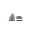 Picture of -1/8" to 3/8" Offset Polished Chrome Heavy Duty Walk-In Cooler Door Safety Latch with Cylinder Lock, Strike and Gaskets