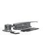 Picture of -1/8" to 3/8" Offset Polished Chrome Heavy Duty Walk-In Cooler Door Safety Latch with Cylinder Lock, Strike and Gaskets