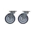 Picture of Caster Kit, Medium Duty 3-1/2" x 3-1/2" Universal Plate Caster With 5" Blue Polyurethane Wheel, 4 Brake In Retail Box