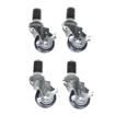 Picture of Caster Kit, Medium Duty 1-1/2" Expanding Stem Caster With 3" Blue Polyurethane Wheel, 4 Brake In Retail Box