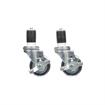 Picture of Caster Kit, Medium Duty 1-1/2" Expanding Stem Caster With 3" Blue Polyurethane Wheel, 4 Brake In Retail Box