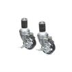 Picture of Caster Kit, Medium Duty 1-1/2" Expanding Stem Caster With 3" Blue Polyurethane Wheel, 4 Brake In Retail Box