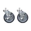 Picture of Caster Kit, Medium Duty 5/8-11 x 1" Threaded Stem Caster With 5" Blue Polyurethane Wheel, 4 Brake In Retail Box