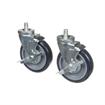 Picture of Caster Kit, Medium Duty 5/8-11 x 1" Threaded Stem Caster With 5" Blue Polyurethane Wheel, 4 Brake In Retail Box