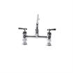 Picture of Encore® 8" OC Brass Chrome Plated Deck Mount Faucet with 10" Swivel  Spout Retail Packaging